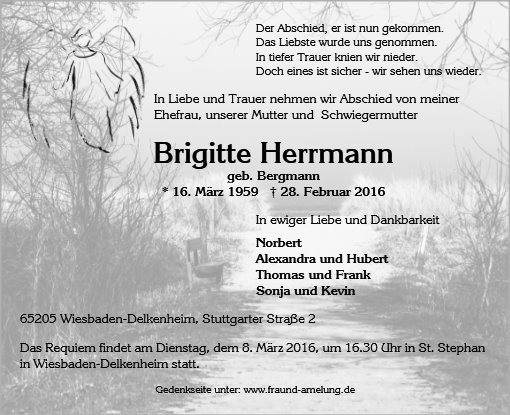 Erinnerungsbild für Brigitte Herrmann